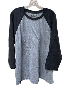 X26 Gray and Black Baseball Style Long Sleeve Top - Men's 2X